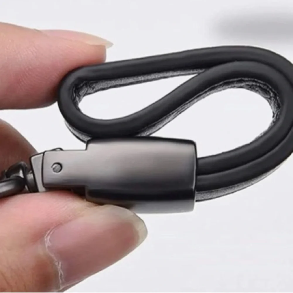 Black Keychain With Kia Embroidered Logo